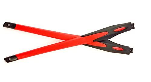 NicelyFit NicelyFit Temples Arms Legs for Crosslink Pro Sweep Range XL Eyeglass Glass Frames OX8031 OX8027 OX8029 OX8033 OX8040 OX8044 OX8067 OX8118 OX8090 OX3127 OX3220 OX3221 etc. 140mm (Black/Red)