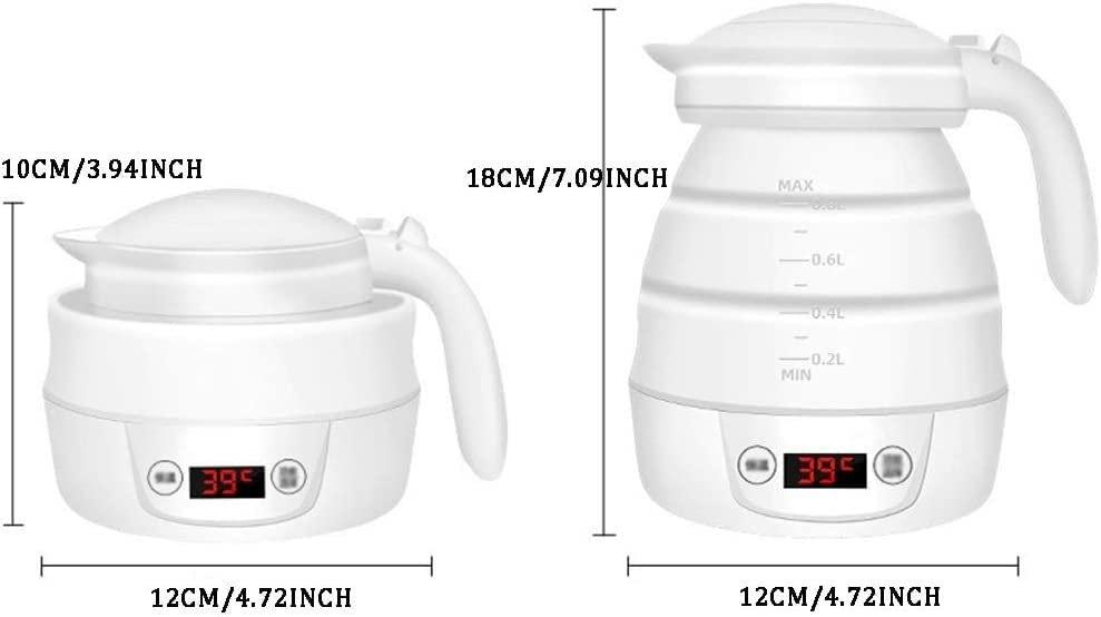 FFHLUBLI Foldable Electric Kettle,Silicone Electric Water Boiler, Travel Kettles Electric Foldable Electric Kettle, Travel Kettle,Collapsible Kettle, Electric Collapsible Travel Kettle - Foldable & Portable, E