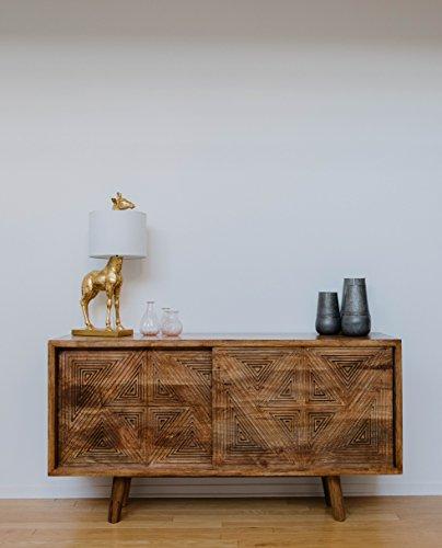 Creative Co-Op Creative Co-Op Gold Giraffe Lamp with Linen Shade