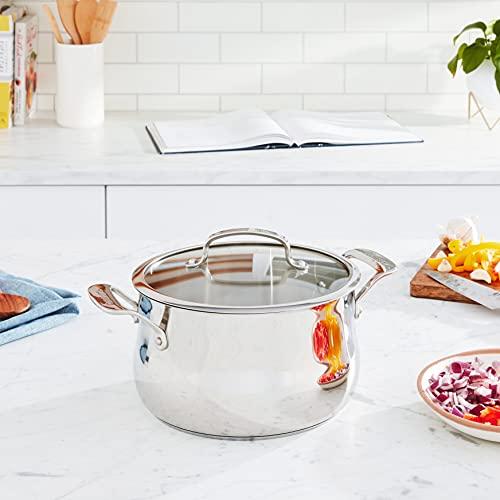 Cuisinart Cuisinart Contour Stainless 5-Quart Dutch Oven with Glass Cover, Silver