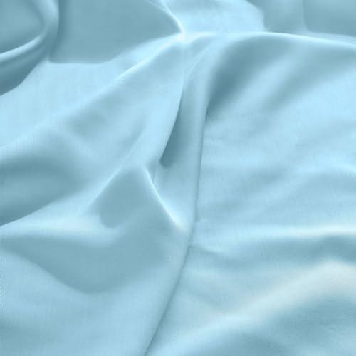 BLUENILEMILLS BNM Modal from Beechwood Sheet Set, Deep Pocket, Soft Lightweight Bedding, Cooling Bedsheets, Basics, Dorm Essentials, Includes 1 Flat Sheet, 1 Fitted Sheet, 2 Pillowcases, California King, Light Blue