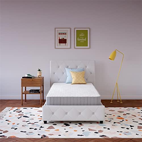 Signature Sleep Signature Sleep,Polyester Tranquility 6 Inch 2-Sided Flippable Bonnell Spring Coil Mattress, Twin Size,Medium GreenGuard Gold Certified,White