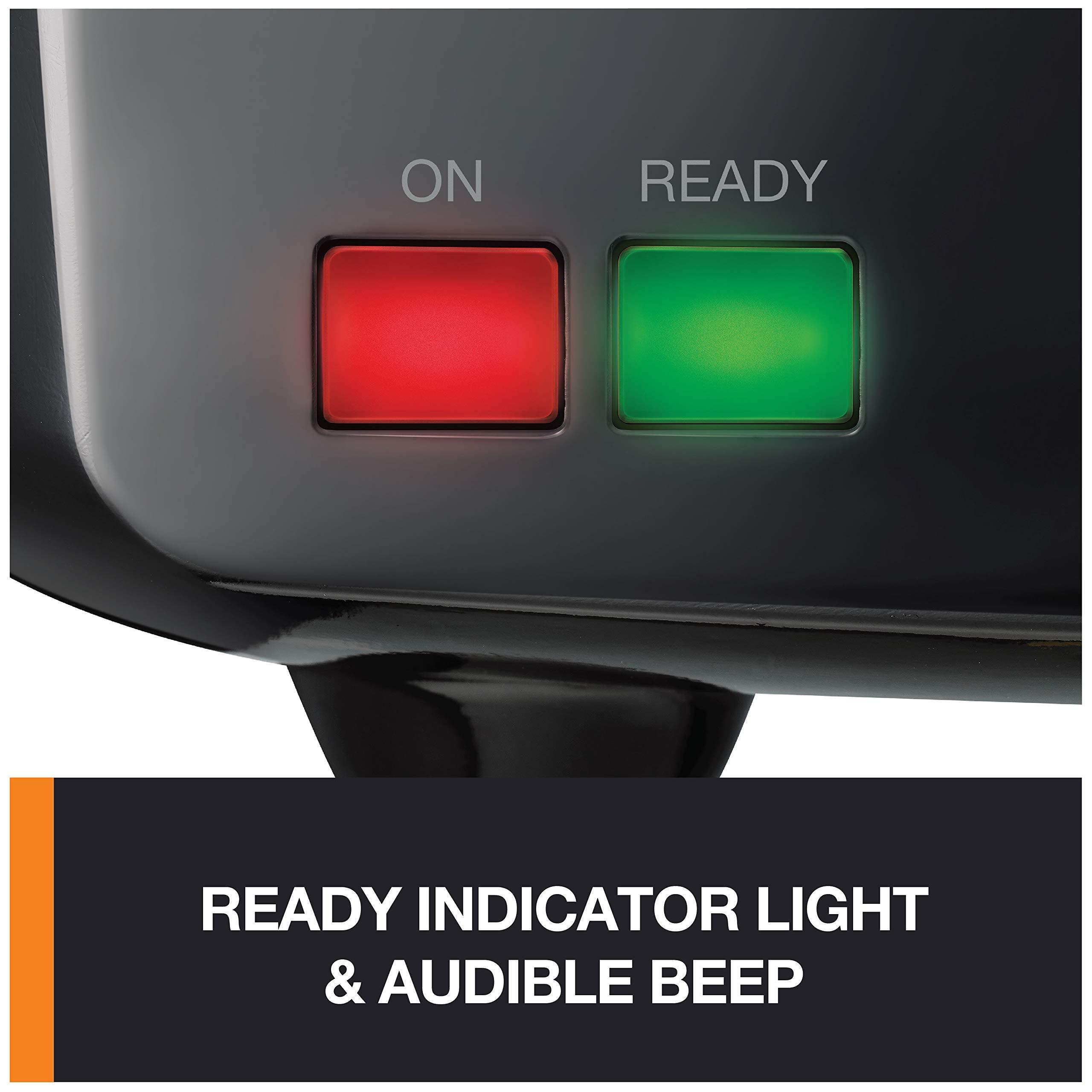 KRUPS KRUPS 4-Slice Belgian Waffle Maker: Stainless Steel, 5 Browning Levels, Audible Ready Beep, Removable Plates, 1200W, Silver/Black - Perfect for Family Breakfasts