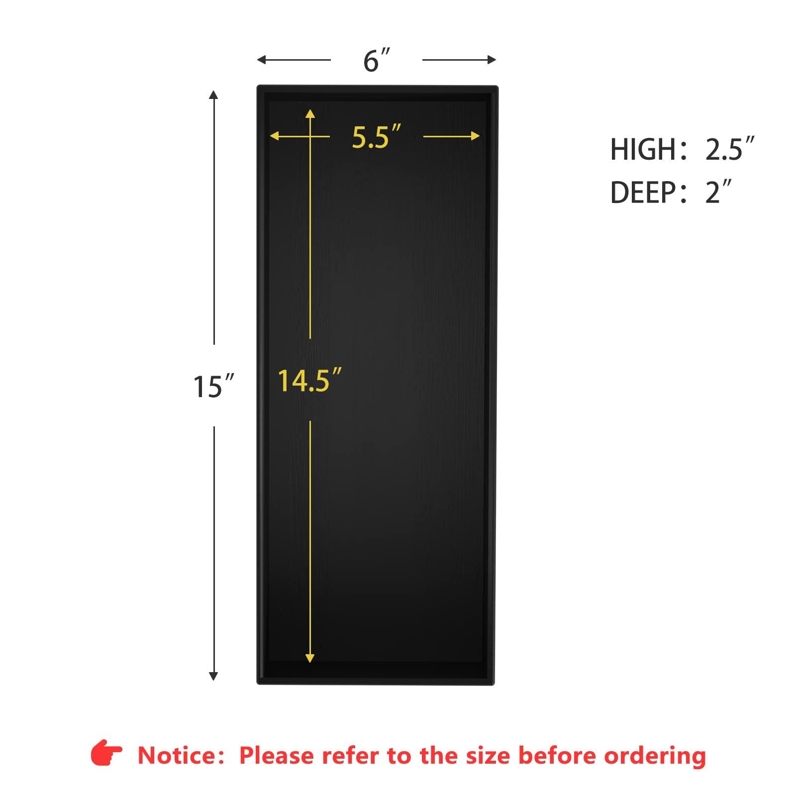 Bambloom Black Bamboo Drawer Organizer - Silverware&Utensil Holder Organizer for Kitchen Drawers, Multi-Use Drawer Dividers Boxes for Bathroom CounterCabinet, Garage, Office Desk, Makeup, Jewelry (15\"6\"2.5\")