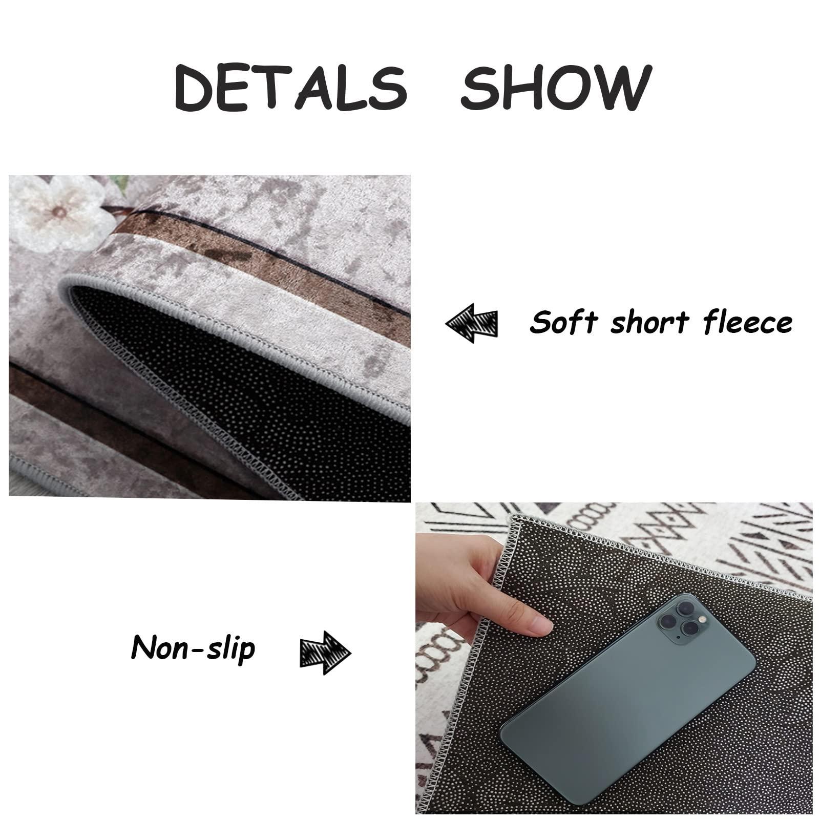 GRAPKS Runners Rug for Hallway Non-Slip, Modern Grey Gold Carpet Washable Area Rug Corridor Stair Passage Carpet Runner Mat 60cm/70cm/80cm/100cm Wide ( Size : 2.3 ft x 14.8 ft )