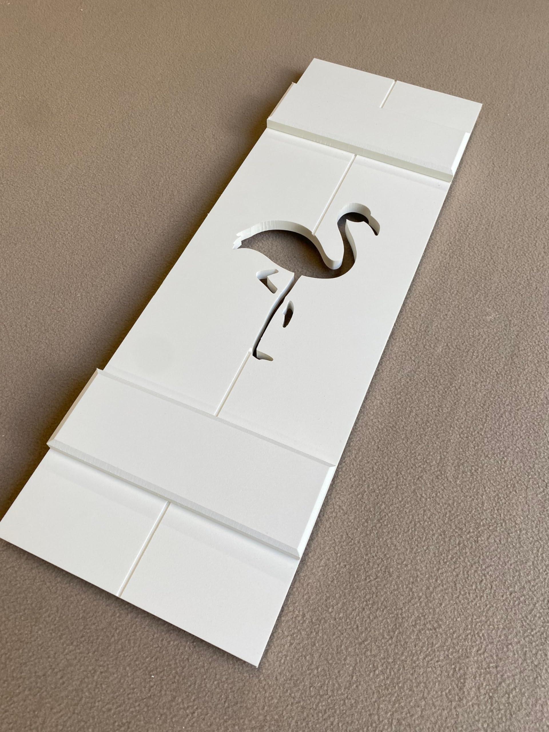 Seven Grays Designs Exterior Shutter, Flamingo Board and Batten, Florida Shutter, Sold Individually (Width: 11.5, Height: 39)