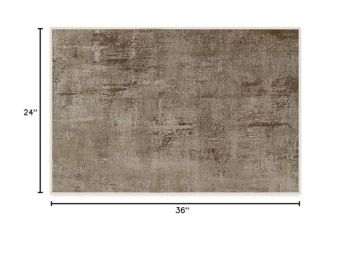 RUGGABLE RUGGABLE Washable 2x3 Area Rug, Impasto Natural, Premium Modern Rugs for Living Room, Bedroom, Kitchen, Office, Classroom with Gripper Non Slip Pad