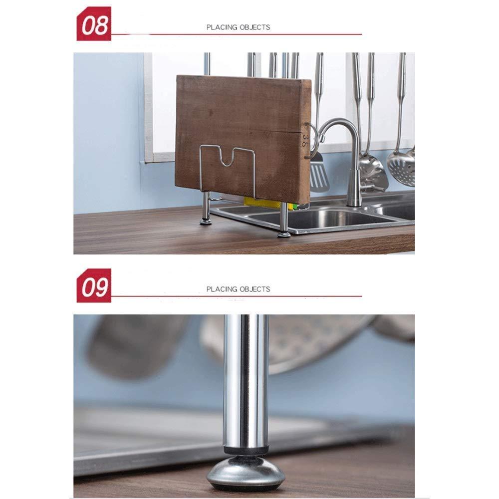 Generic Stainless Steel Dish Drainer Over The Sink, Multipurpose Large Capacity Kitchen Rack, Space-Saving