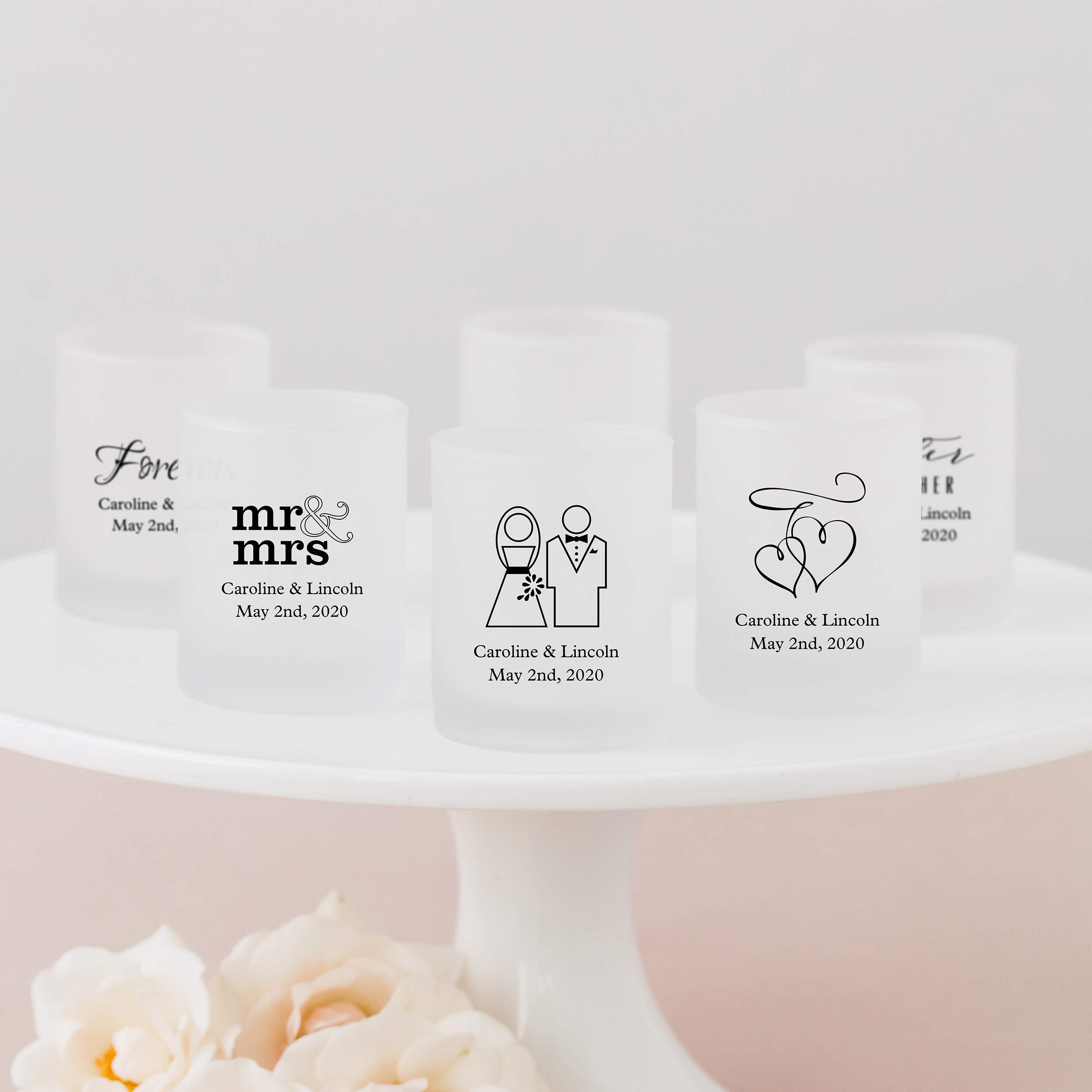 WEDDINGSTAR WEDDINGSTAR Personalized 3oz Frosted Shot Glass Customizable Full Color Print - 48 pack
