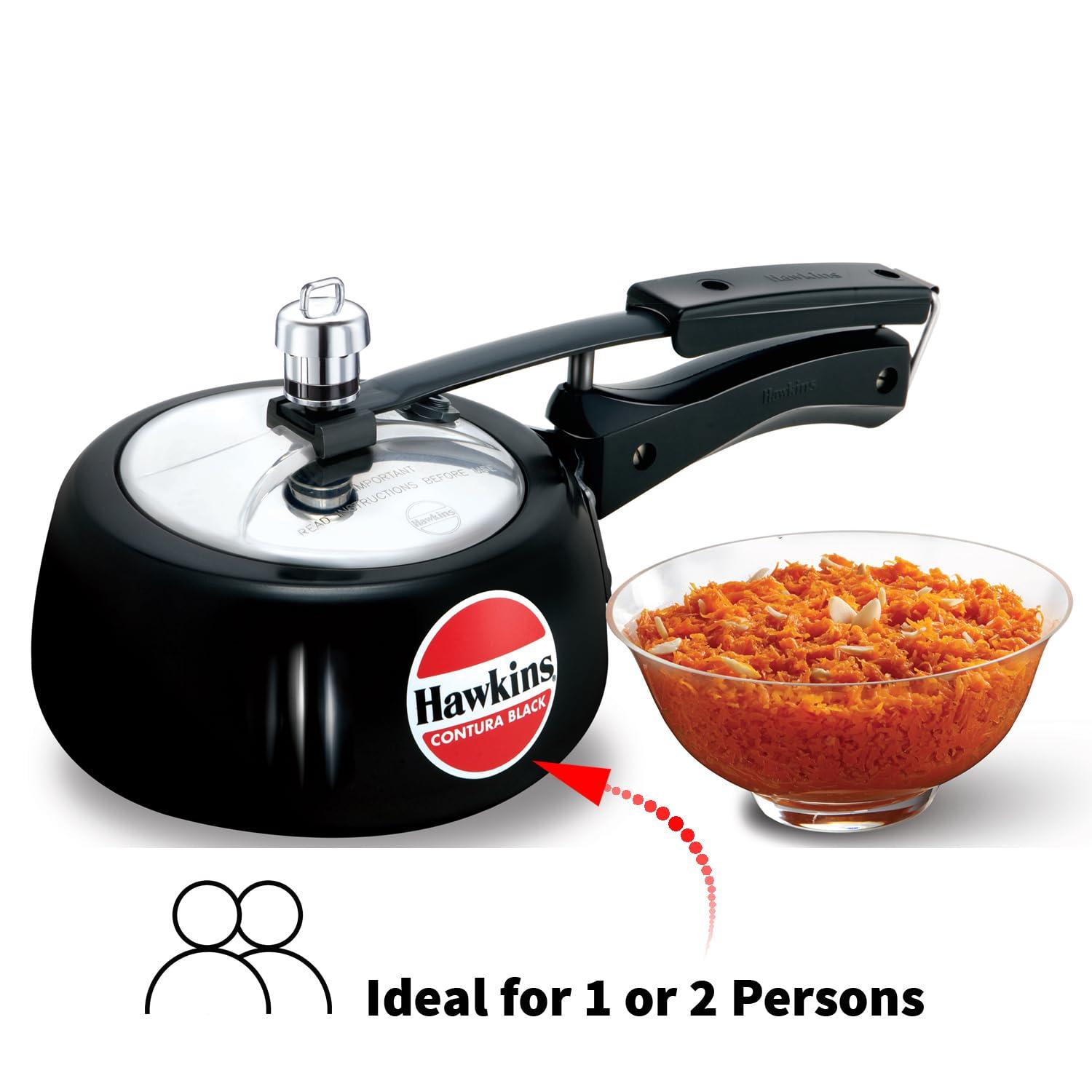 HAWKINS Hawkins Contura Black 1.5 litre Pressure Cooker