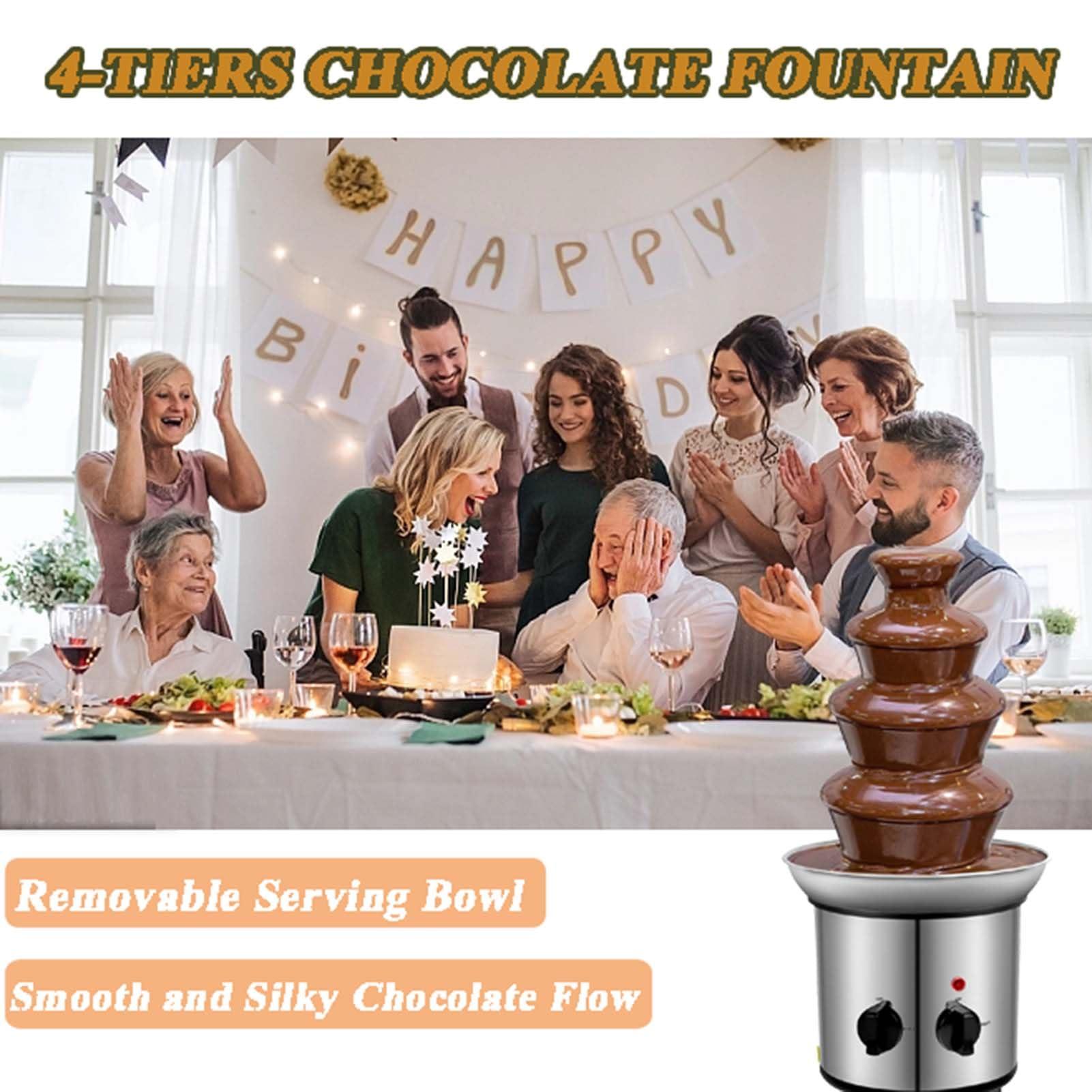 YXCUSAM YXCUSAM Chocolate Fondue Fountain, Hot Chocolate Fountain Machine, Suitable for Commercial and Home Use