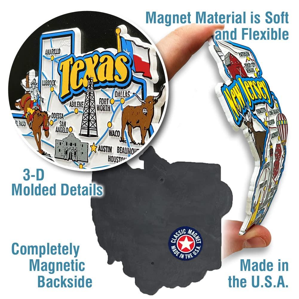 Classic Magnets Made with Pride in the USA Nevada Jumbo State Magnet by Classic Magnets, 2.7\" x 4.3\", Collectible Souvenirs Made in The USA