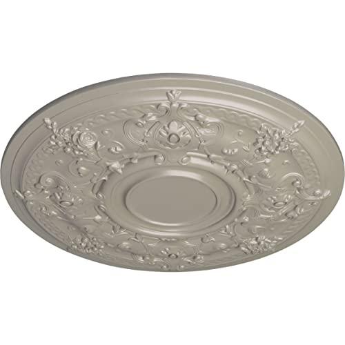 Ekena Millwork Ekena Millwork CM29DAPWS Darnay Ceiling Medallion, 29 1/4\"OD x 2\"P (Fits Canopies up to 7 1/4\"), Hand-Painted Pearl White