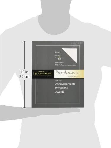 Southworth Southworth 974C Parchment Specialty Paper Gray 24 lb. 8 1/2 x 11 500/Box