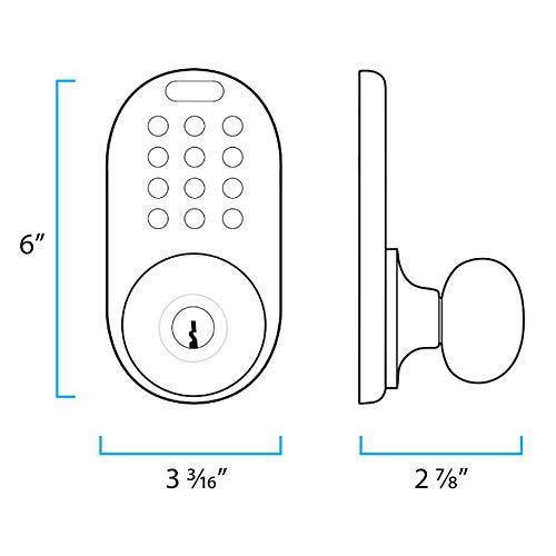 MiLocks MiLocks DKK-02AQ Electronic Touchpad Entry Keyless Door Lock, Antique Brass
