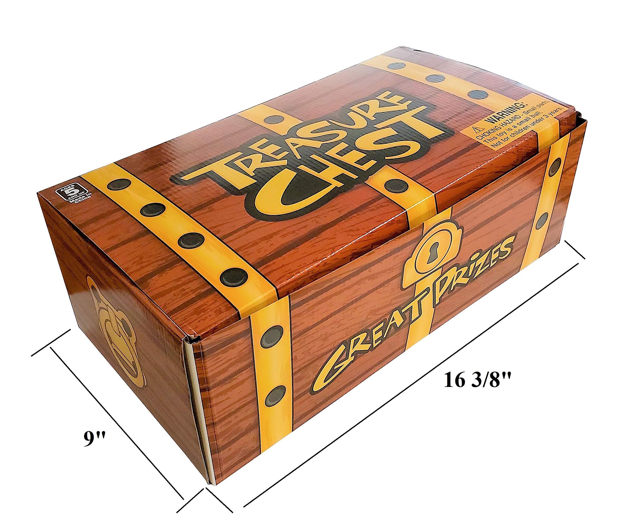 Zugar Land Zugar Land Huge Wood Looking Treasure Chest Box (16 inches x 9 inches) Cardboard. Brown and Gold. Easy to Assemble. Perfect Prop for your Pirate Themed Birthday Party!