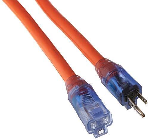 pizety pizety Extension Cord 100 ft 10 Gauge Heavy Duty Indoor Outdoor Outlet Power Extension Cord 10/3 plug 100 ft 125 volt 1875 watt 15 amp UL Listed 100 feet 10 gauge extension cord with Lighted Ends