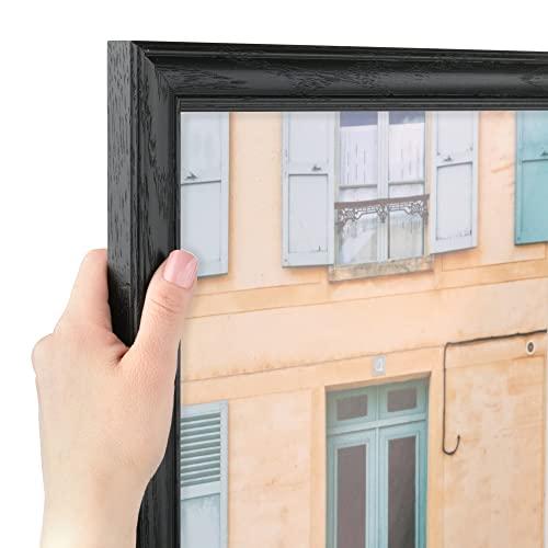 ArtToFrames ArtToFrames 16x23 Inch Black Picture Frame, This 1.25 Inch Custom Wood Poster Frame is Black - Comes with Foam Backing 3/16 inch and Regular Acrylic (FBPL0066-59504-YBLK-16x23)