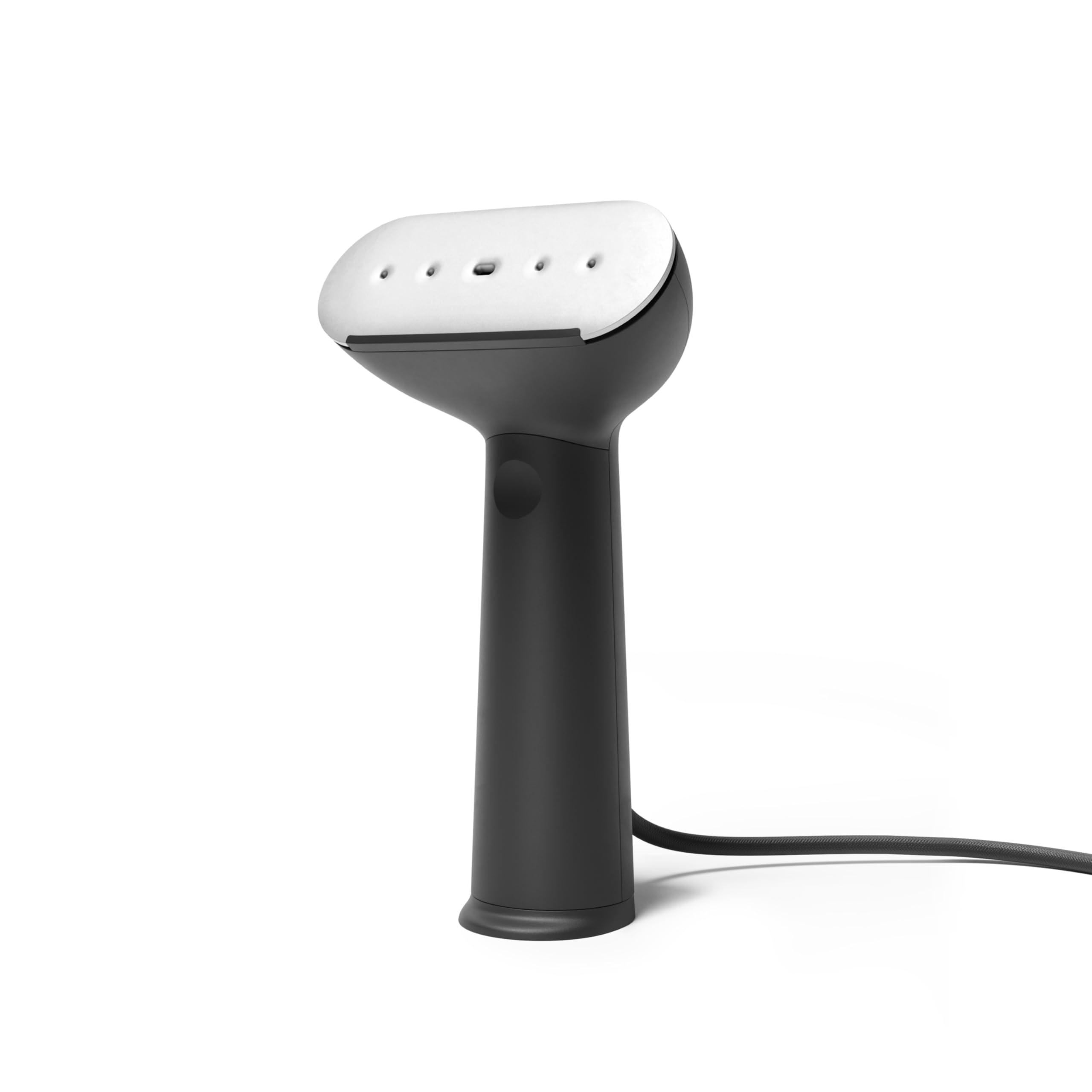 STEAMERY Steamery Handheld Clothes Steamer Cirrus 3, 1200W, US Plug, Heated Ironing Plate, Fast Heat Up, Garment Wrinkle Remover (Black)