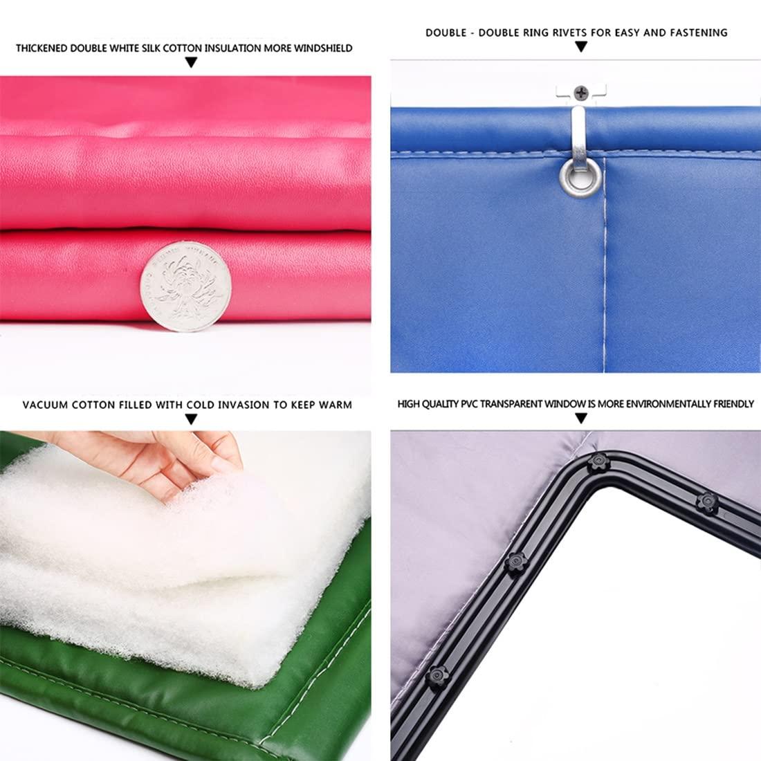 YZJJ Doorway Soundproof Door Curtains , Home Thermal Insulated Cotton Cover Barrier, Winter Thicken Cotton Heavy Duty PU Cloth Soundproof Sheet, Windproof Waterproof Cold Protection Blanket Living Room