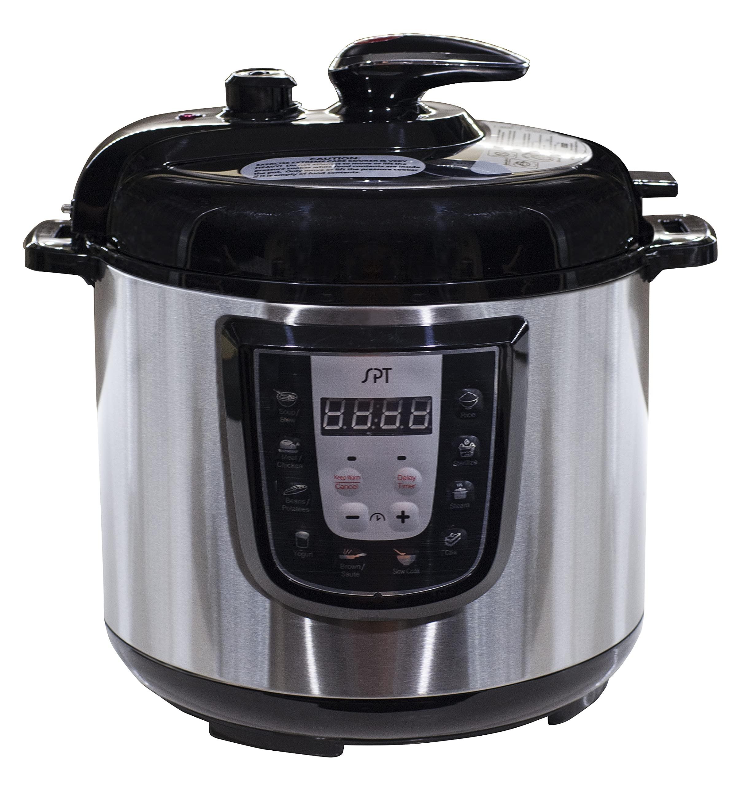 SPT SPT EPC-14DA: 6-Quart Digital Stainless Steel Electric Pressure Cooker, BLACK