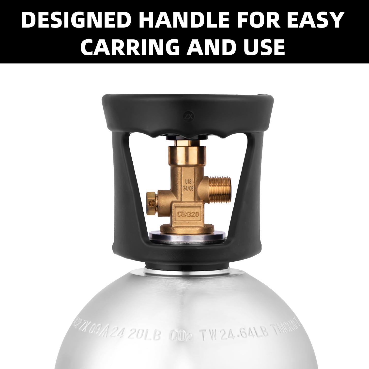 TMCRAFT TMCRAFT 10lb CO2 Tank, High Strength Aluminum Alloy Cylinder with CGA-320 Valve, DOT Approved Cylinder for Kegerator kit and Draft Beer Dispensing