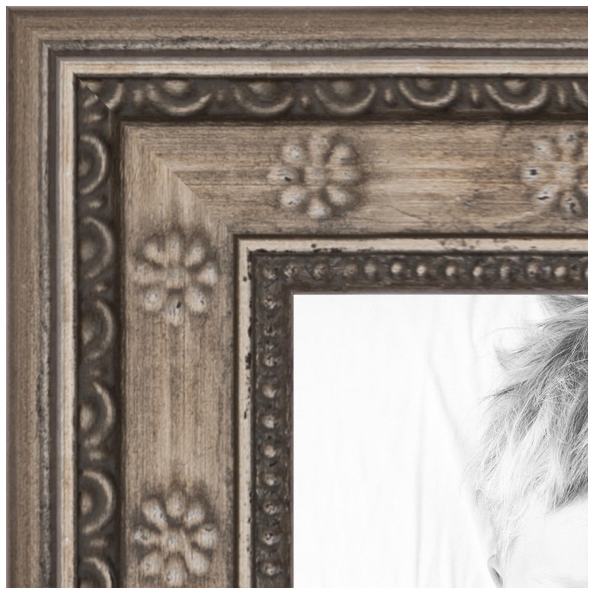 ArtToFrames ArtToFrames 18x26 Inch Multi Picture Frame, This 0.75 Inch Custom Poster Frame is Silver - Comes with Economy Acrylic and Corrugated Backing (2WOMD9330-18x26)