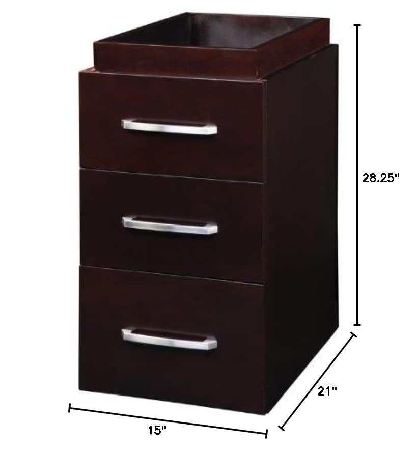 Decolav DECOLAV 5225-ESP Cameron 15-Inch Modular Drawer Console, Espresso