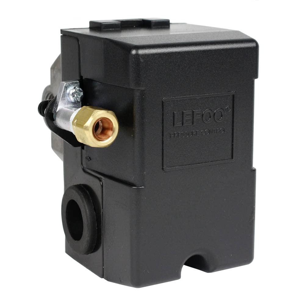 LEFOO Lefoo Quality Air Compressor Pressure Switch Control 95-125 PSI 4 Port w/Unloader LF10-4H-1-NPT1/4-95-125