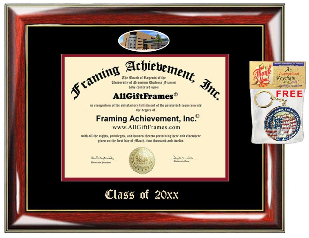 AllGiftFrames AllGiftFrames Custom Diploma Frame Embossed NJIT College Best Graduation New Jersey Institute of Technology Degree Frame Double Mat Campus Fisheye Picture Frame Cheap Degree Gift