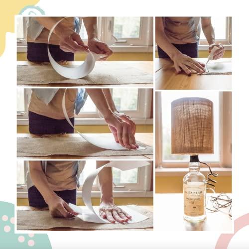 I Like That Lamp I Like That Lamp Styrene Sheet for Lampshade (13.5\" Height x 180\" Length) - Adhesive Roll for DIY Round Drum Lamp Shade - Repair Damaged Shades - Make a New Lampshade - Compatible With All Materials