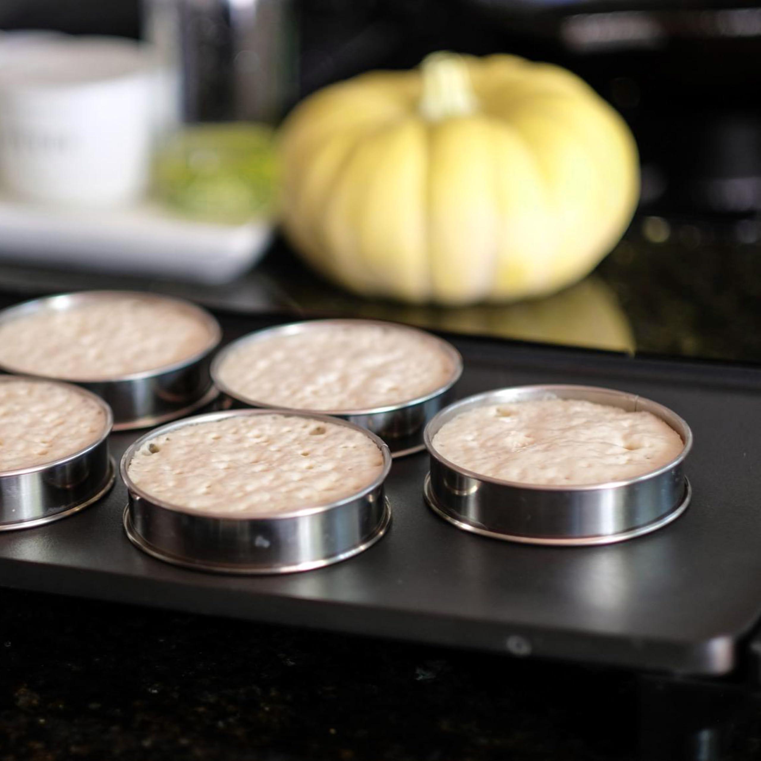 Marsrut 6Pack Stainless Steel Double Rolled Muffin Rings - Deep & Nonstick Molds | Set of Durable Round Tin Hamburger Pan Rings for Baking and Cooking Crumpet, Tart, Cookies, English Dish Pastry (Size: 4inch)