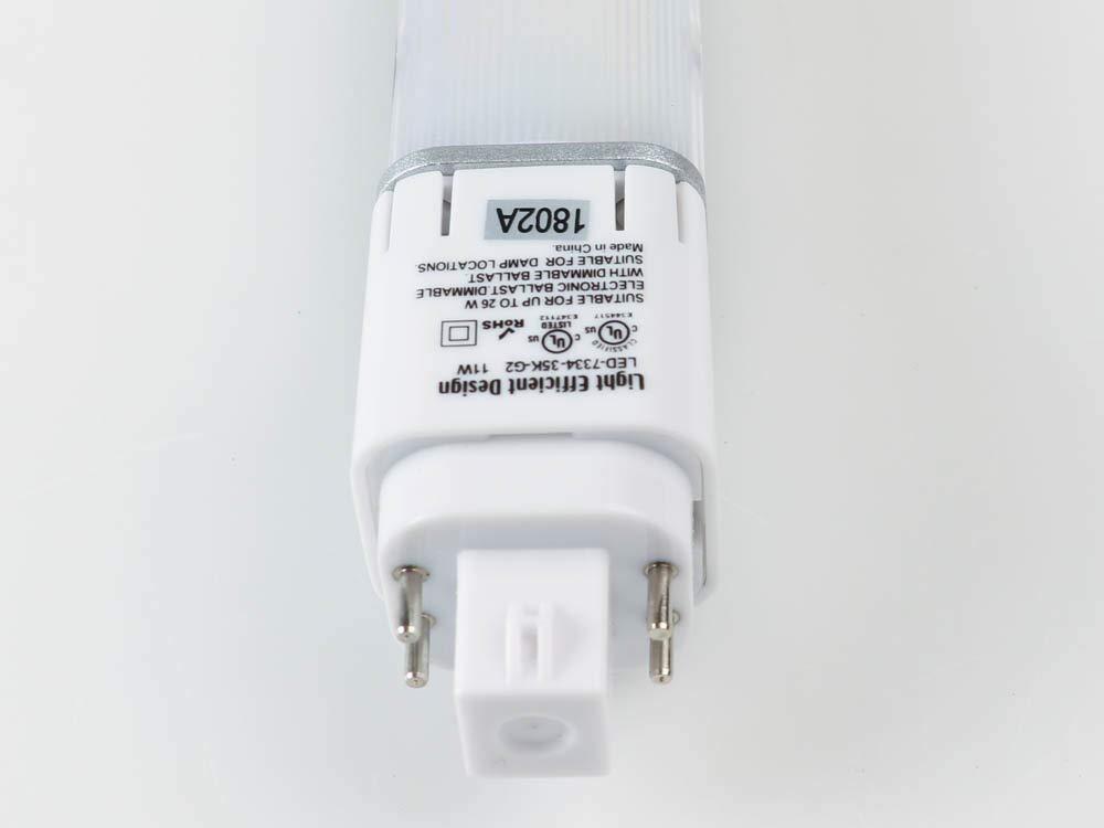 Light Efficient Design Light Efficient Design Horizontal 11W 4 Pin 3500K G24q LED Bulb, Uses Existing Ballast