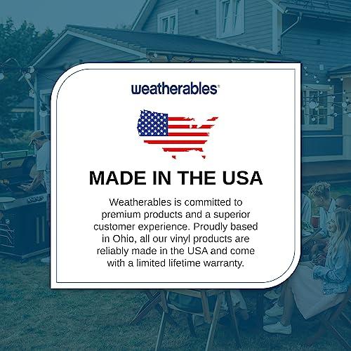 WEATHERABLES Weatherables 6x6 Vinyl Post Wrap Weatherproof Premium Outdoor Vinyl Porch Post Wrap with Fluted Design for Quickly Refreshing Existing Deck, Patio, and Porch Posts (6\"x6\"x102\", White)