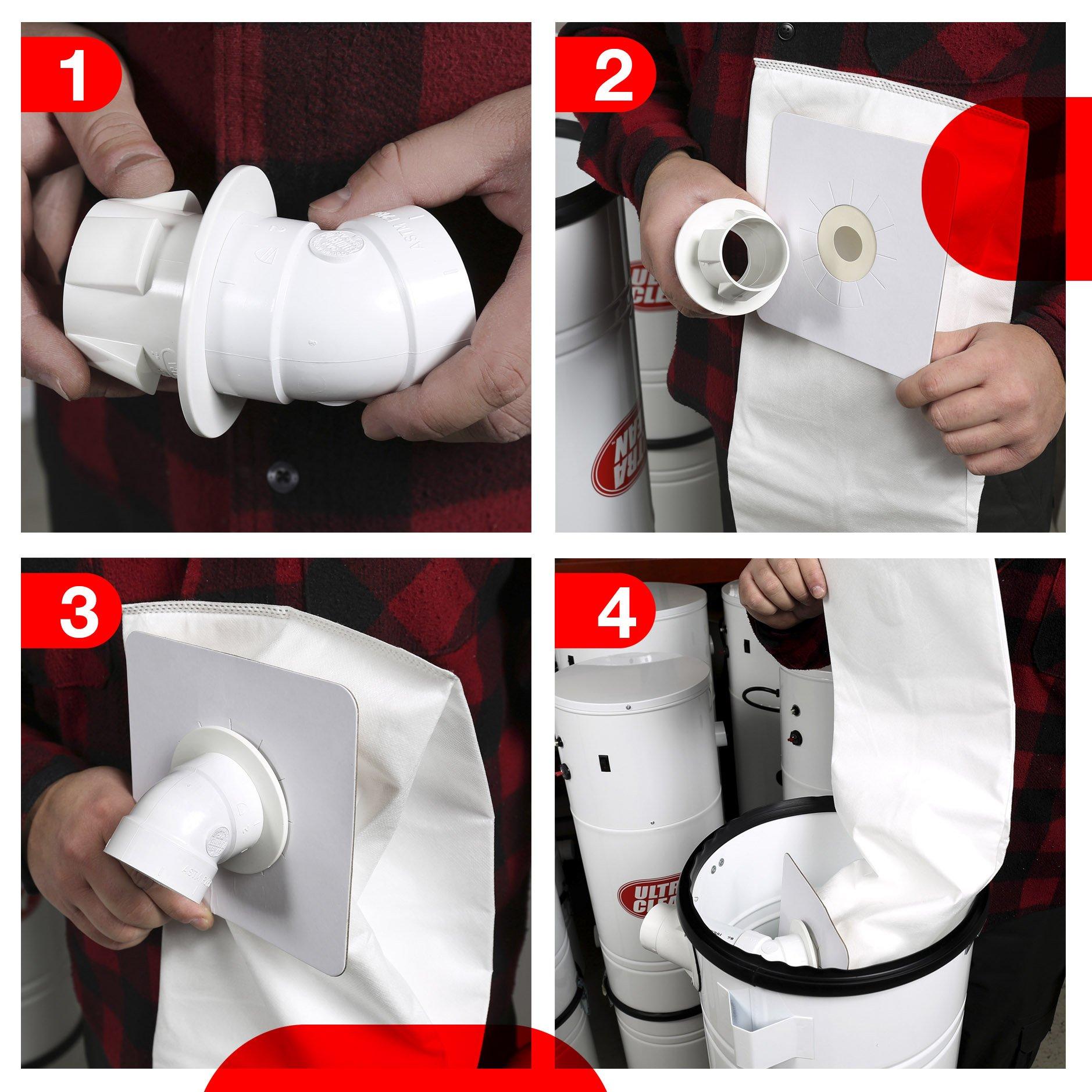 Ultra Clean logo Ultra Clean SC200 Central Vacuum System Power Unit with Ametek Tangential Bypass Motor Up to 7,500 sq.ft Homes Made in Canada White