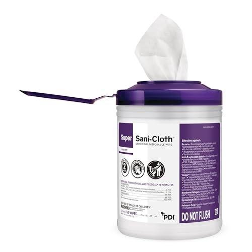PDI Professional Disposables Surface Disinfectant Super Sani-Cloth Wipes, 160Count