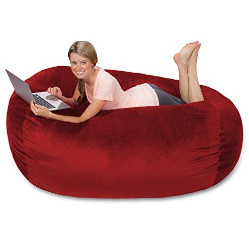 Comfy Sacks Comfy Sacks Memory Foam Bean Bag Chair, New York Red Pebble