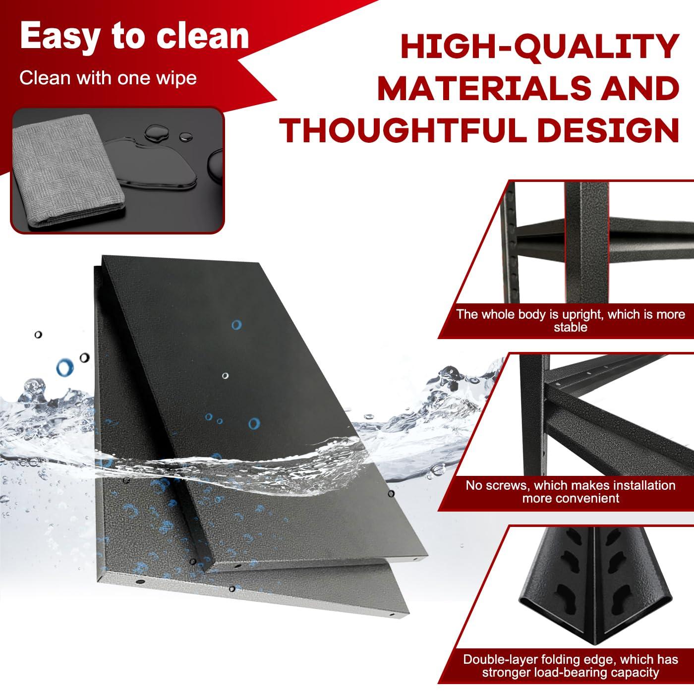 IEHFDCA IEHFDCA Garage Shelving,Heavy Duty Storage Shelves,19.7" W-59 W Heavy Duty Garage Shelving Unit, Industrial Rack,Used for Storing Items in Warehouses, garages, etc.