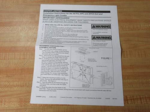 Cooper Lighting Cooper Lighting APCH7R Self Powered Combination Exit Sign With LED Heads (2) LED White Housing Red Letter Sure-Lites