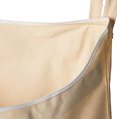 WENKO WENKO Laundry Hamper Bag Hanging, Over The Door Basket with Hooks, for Bathroom, Closet, Space Saving Storage, Wall mounted 3.94 x 20.47 x 31.89 in, Beige