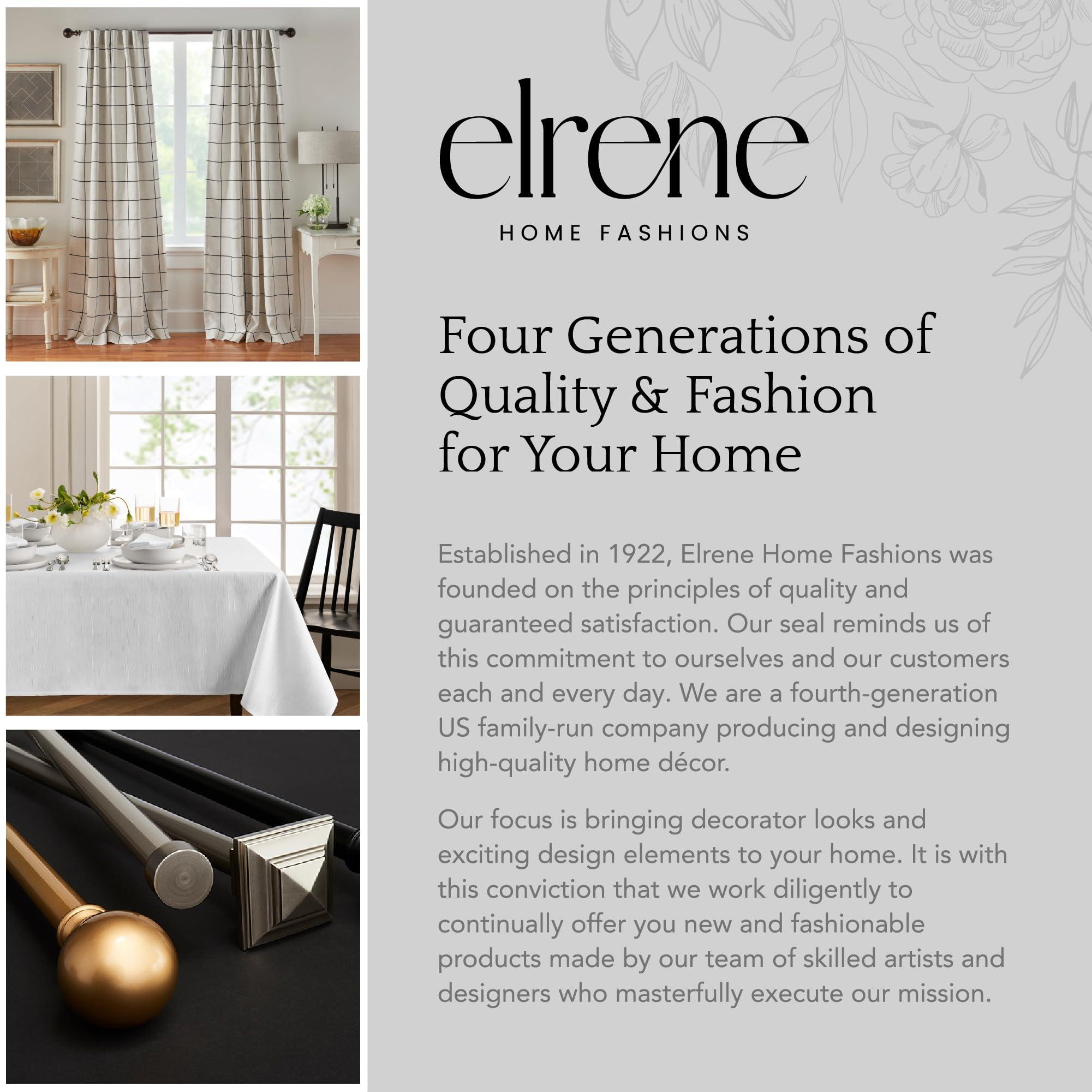 Elrene Home Fashions Elrene Home Fashions Harrow Solid Texture Blackout Single Window Curtain Panel, 52"x95", Blue