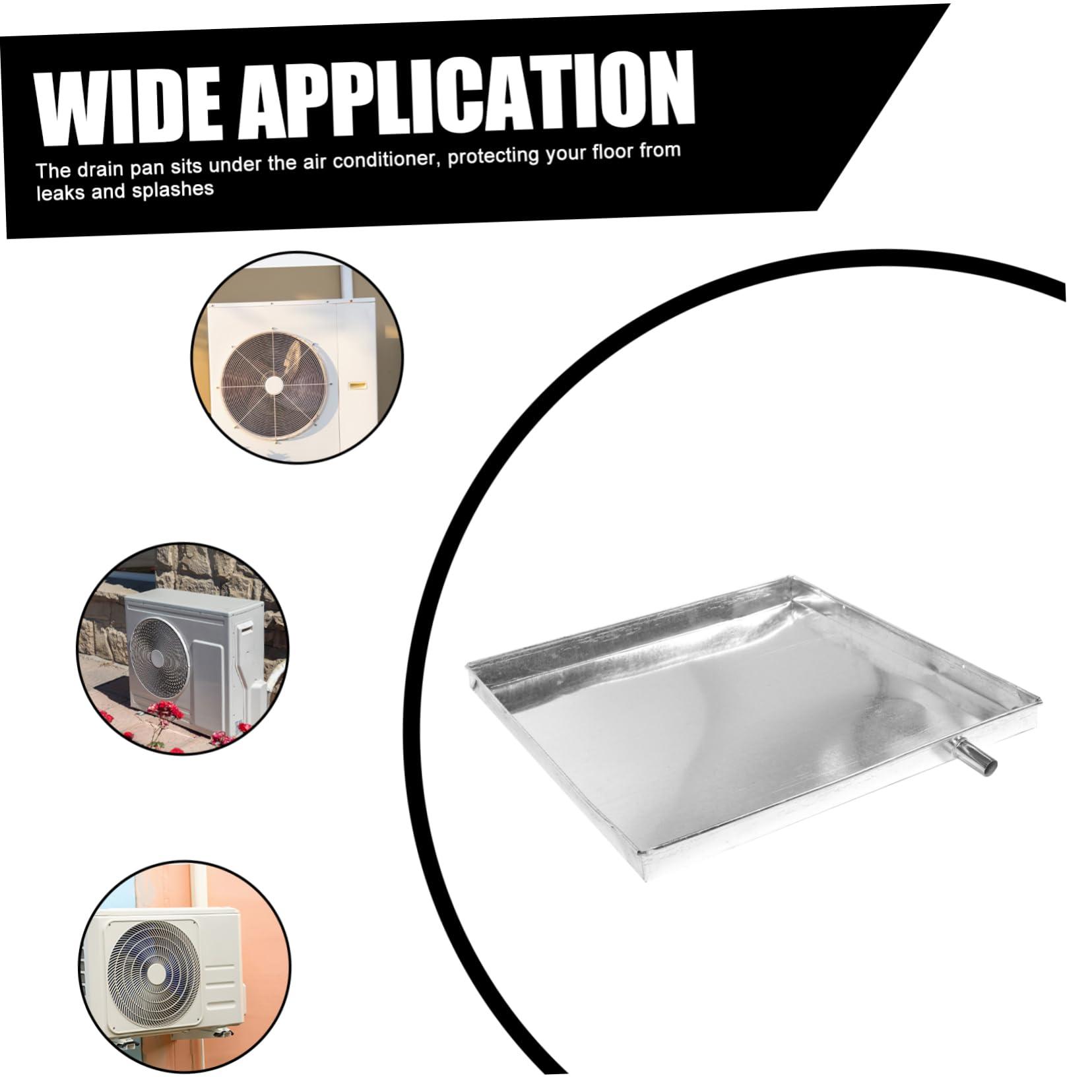 OSALADI OSALADI Air Conditioner Water Tray Drain Tray Refrigerators Washer Machine Drain Pan Air Conditioner Drip Container Washer Tray Drip Pan Metal Tray Water Heater Drain Pan Square Floor Iron