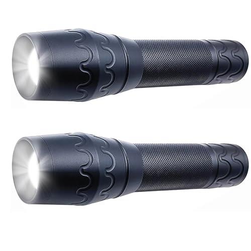 TotaLohan TotaLohan Military Grade Single Mode 3000 Lumens Tactical LED Waterproof Handheld Flashlight,2-Pack