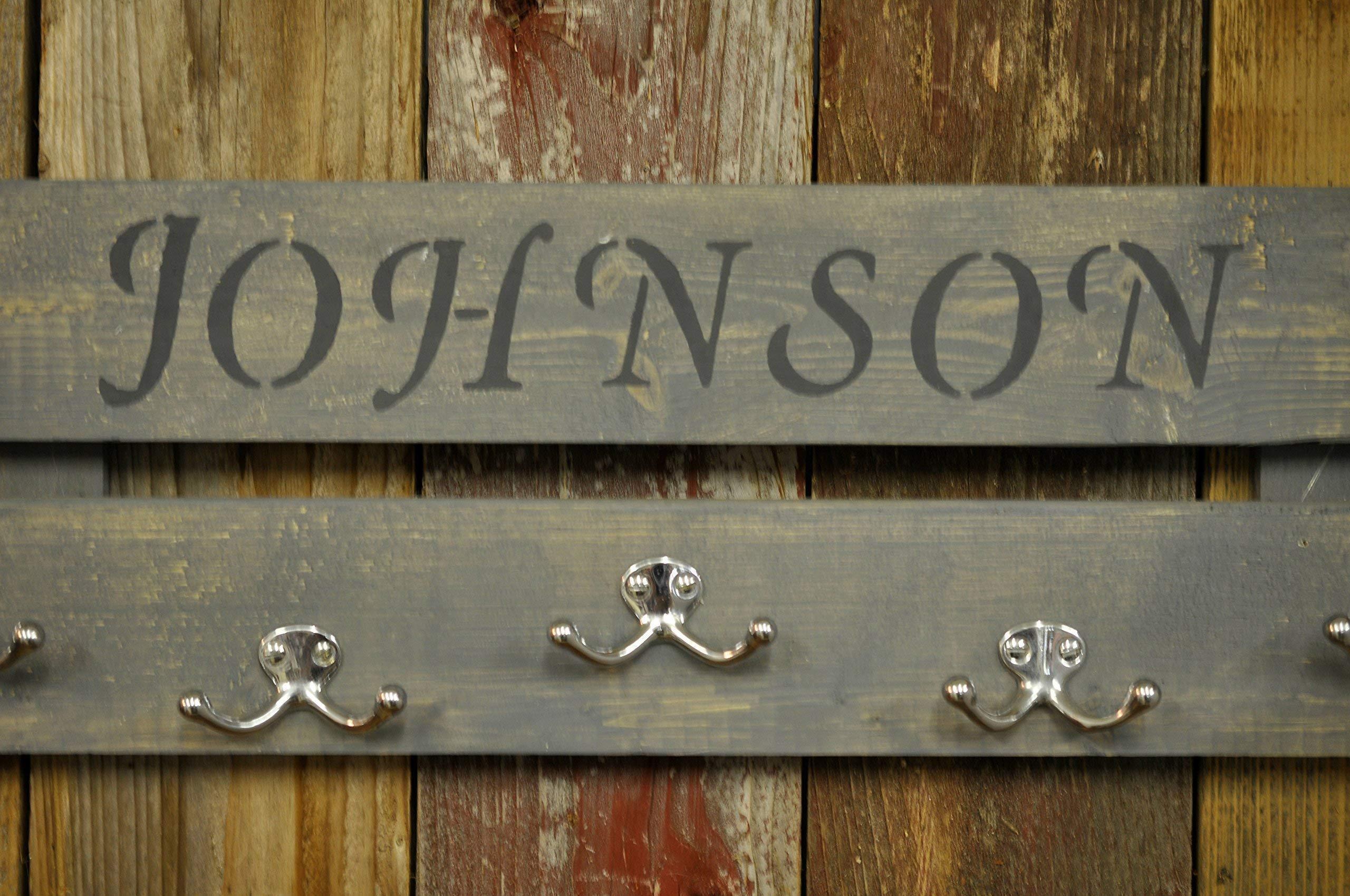 HomeLoft Basics Coat Rack Wood Home Storage Wall Hanging Organizer