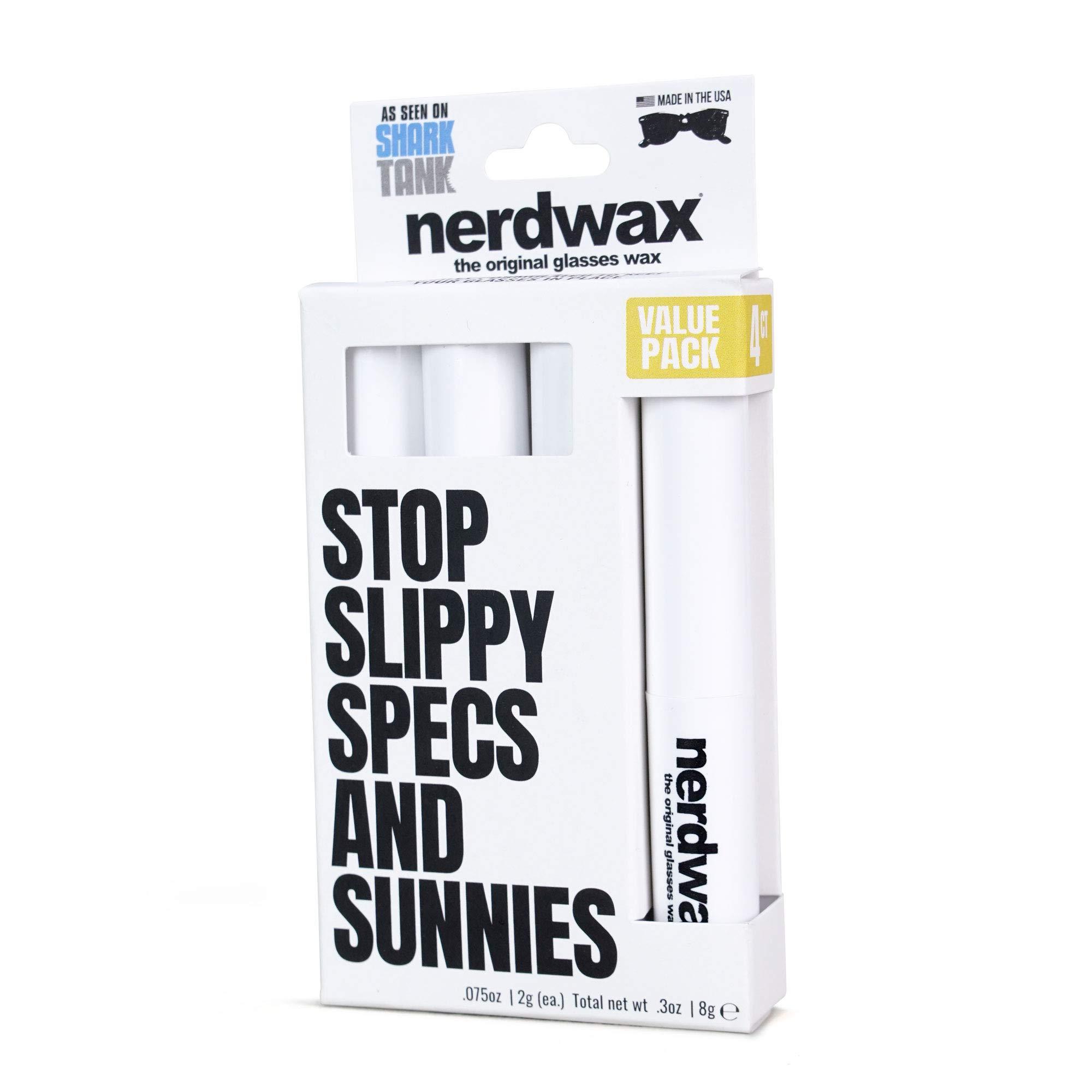 Nerdwax Nerdwax Glasses Wax - 4ct Value Pack | Stop Sliding Glasses | Anti-Slip Eyewear Retainer | As Seen on Shark Tank