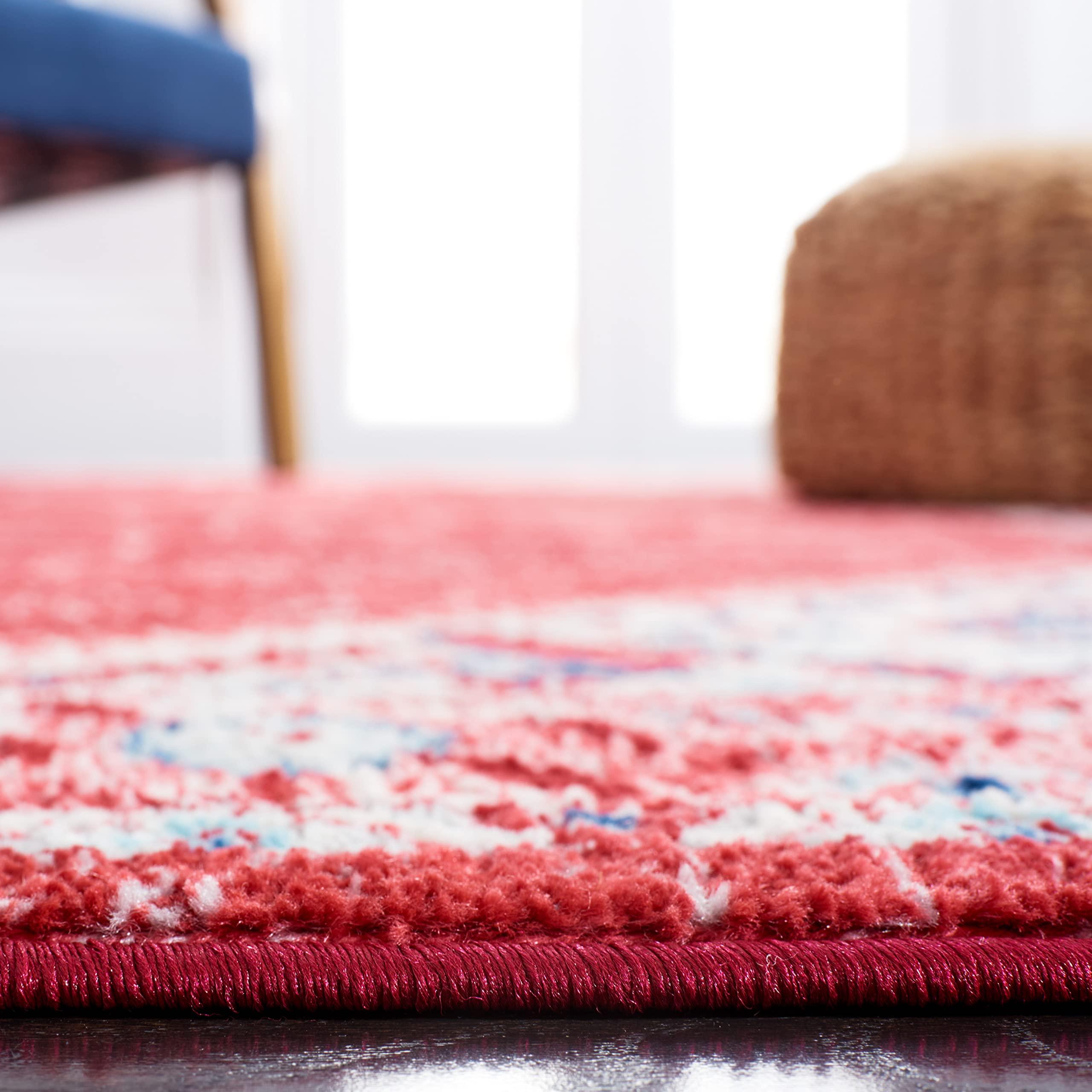 Safavieh Safavieh Brentwood Collection Runner Rug - 2' x 9', Blue & Red, Oriental Design, Non-Shedding & Easy Care, Ideal for High Traffic Areas in Living Room, Bedroom (BNT853N)