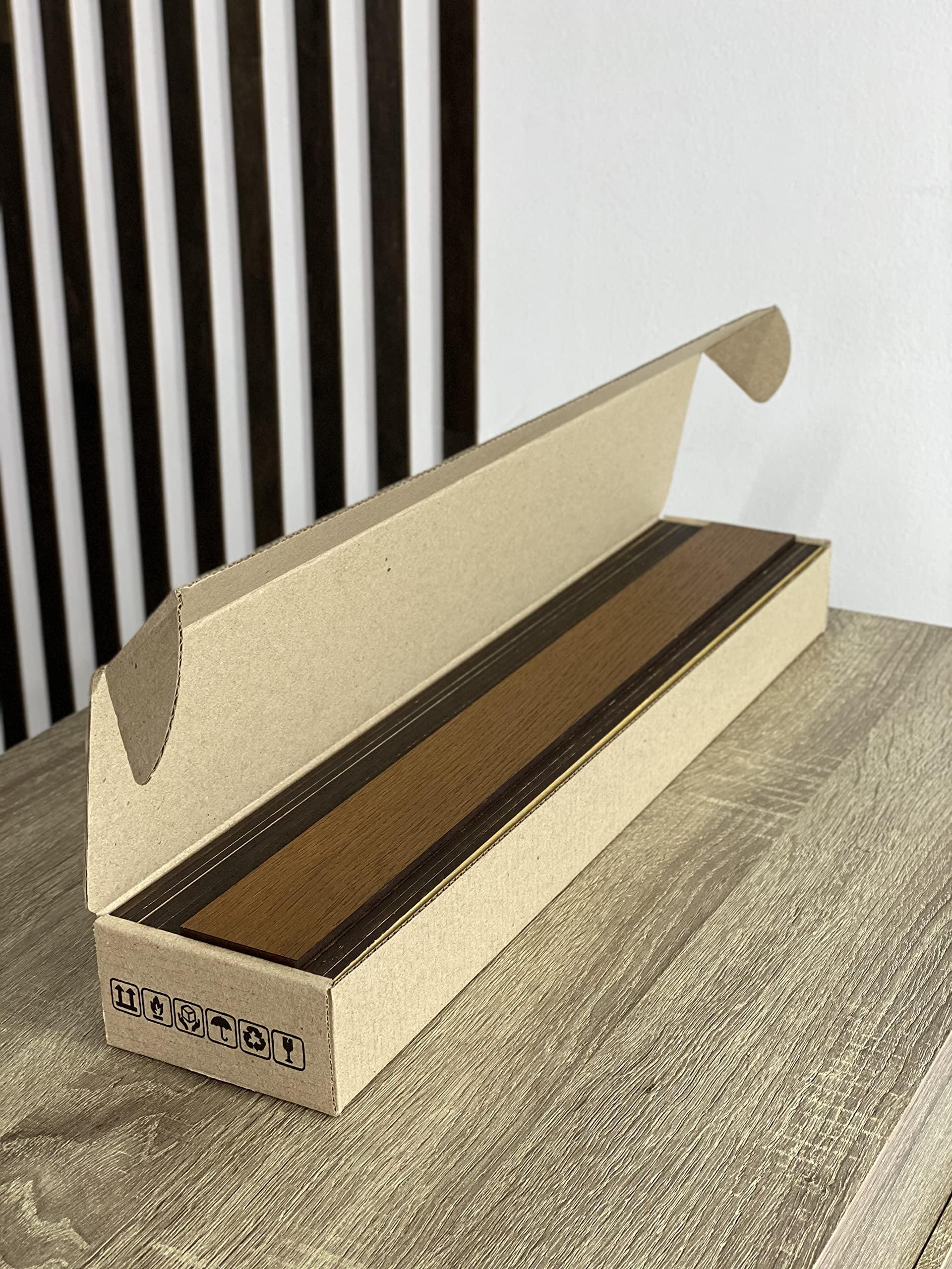 Artvoom Wood slat wall panel, art 3d wall panels wood, wood wall panels for interior wall decor, wall decor living room modern minimalist, wood slat wall divider, wood strips, accent wall design (Walnut)