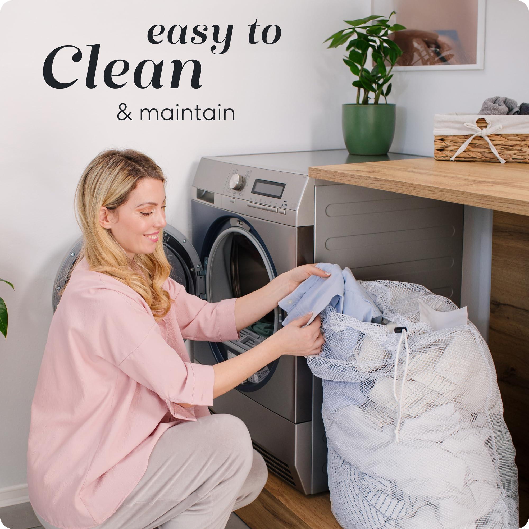 Handy Laundry Mesh Laundry Bag - Large 24\" x 36\" - Durable, Machine Washable with Secure Drawstring Closure - Perfect for College Dorms, Laundromats, Apartments (White)