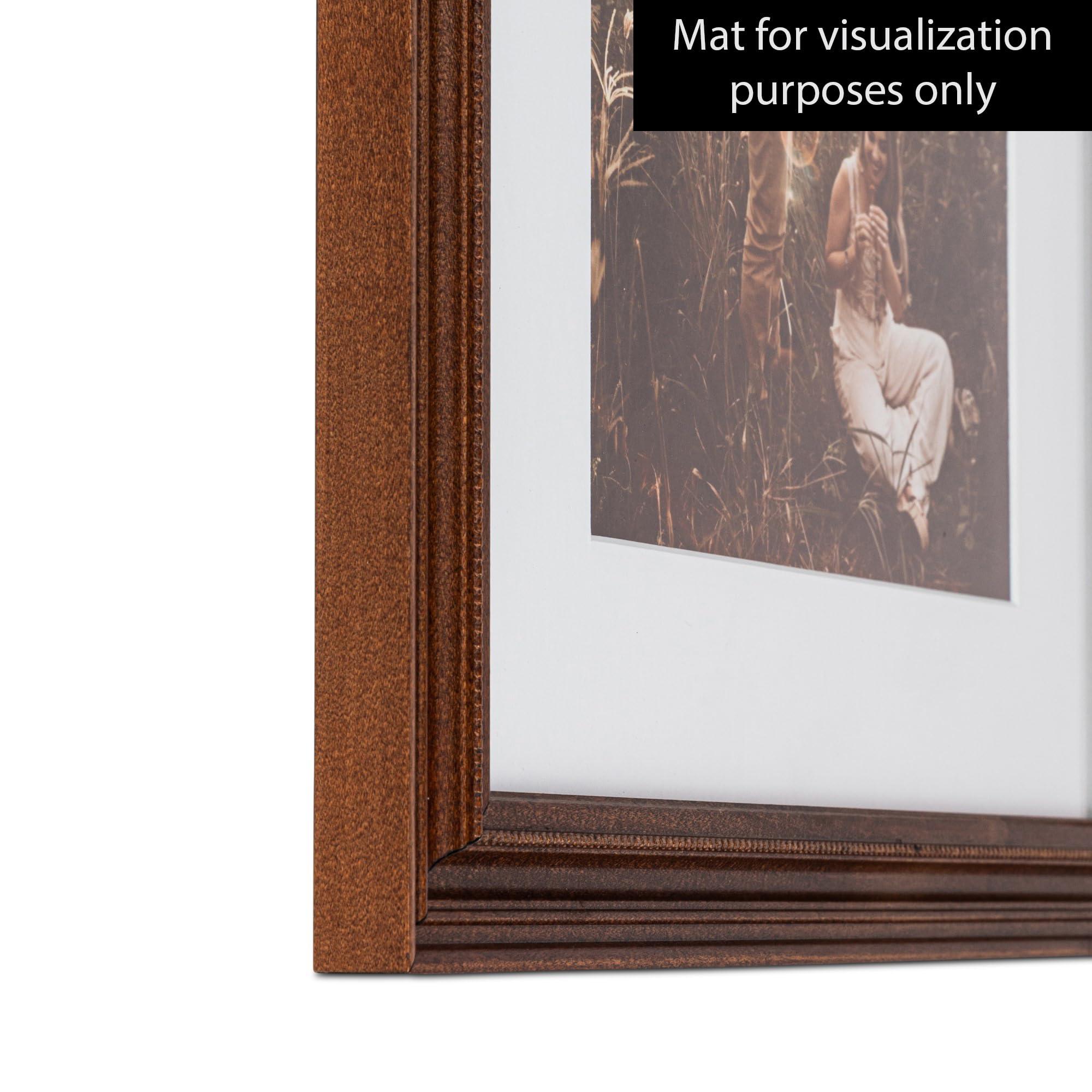 ArtToFrames ArtToFrames 23x28 Inch Brown Picture Frame, This 1.25 Inch Custom Wood Poster Frame is Walnut - Comes with Foam Backing 3/16 inch and Regular Acrylic (FBPL0066-81375-YWAL-23x28)