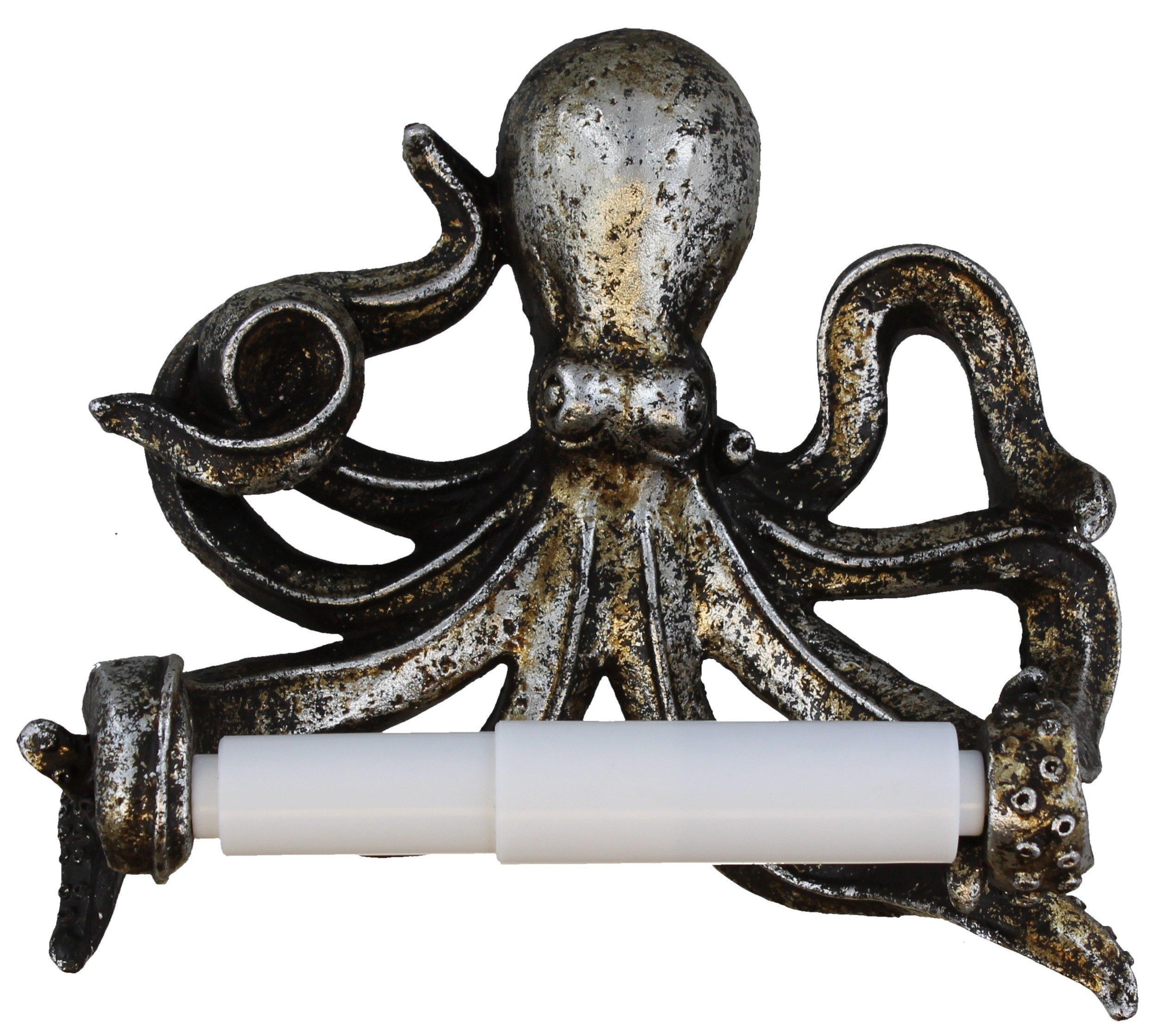 Quadow Quadow Decorative Swimming Octopus Toilet Paper Holder - Bathroom Decor